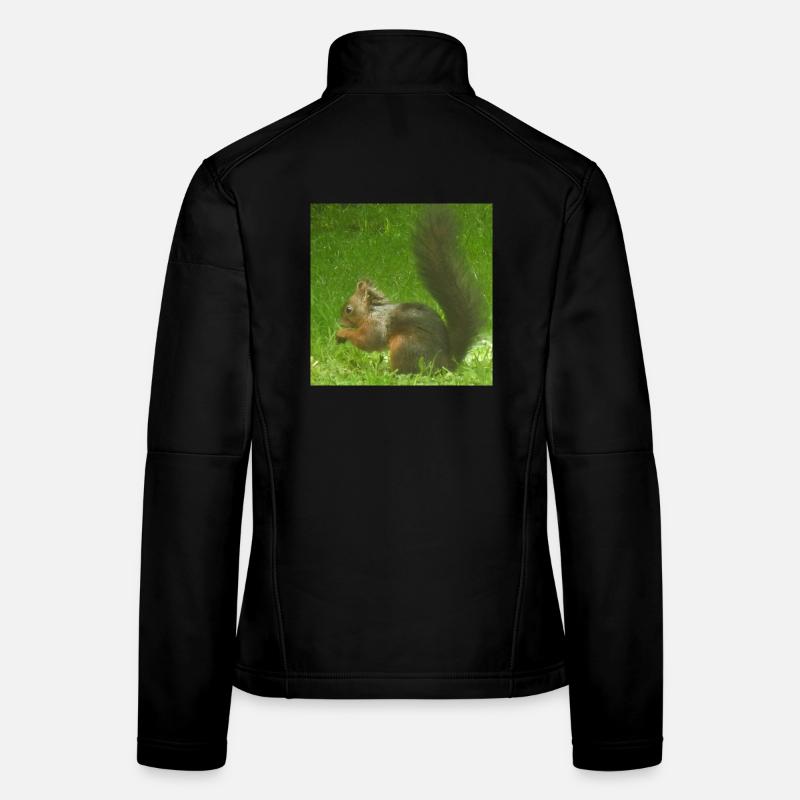 Eichhörnchen Tier Tierliebe Tierfreund Liebe - Frauen Softshelljacke - Schwarz