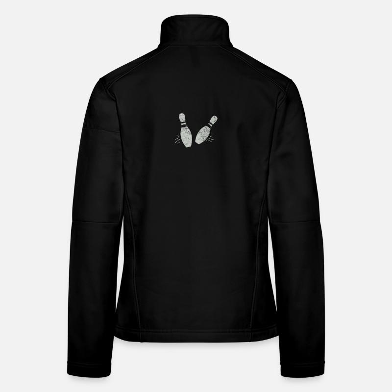bowling pins - Frauen Softshelljacke - Schwarz