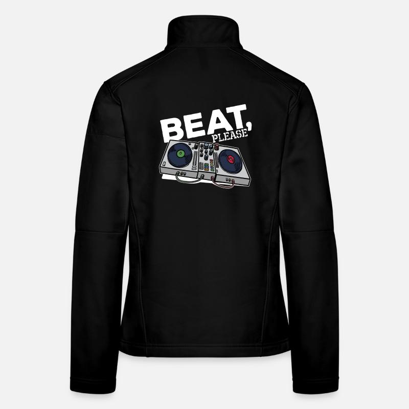 Beatbox Turntable MC DJ Deejay Scratchen Hip Hop Veste en tissu softshell Femme
