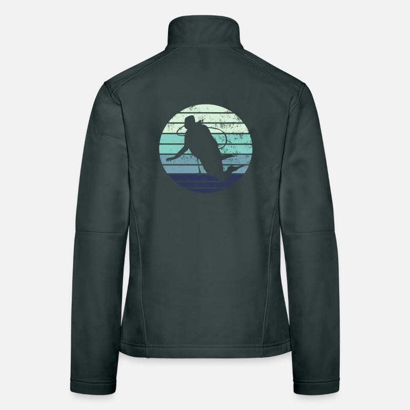 Plongée plongée Veste en tissu softshell Femme