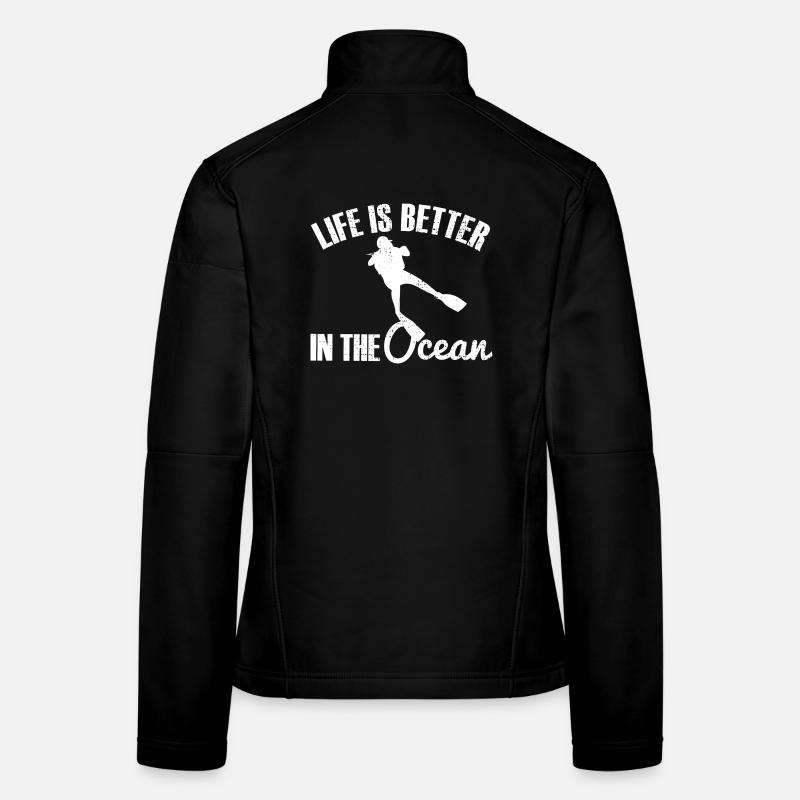 Taucher Tauchen - Frauen Softshelljacke - Schwarz
