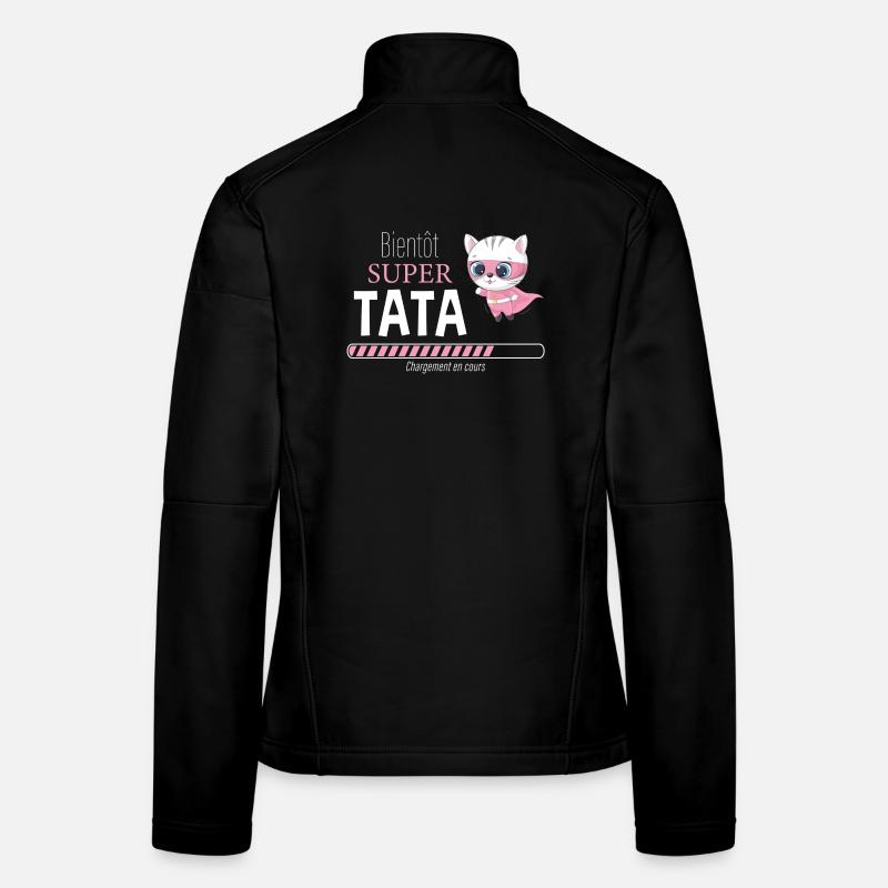 bientôt super tata chaton Veste en tissu softshell Femme