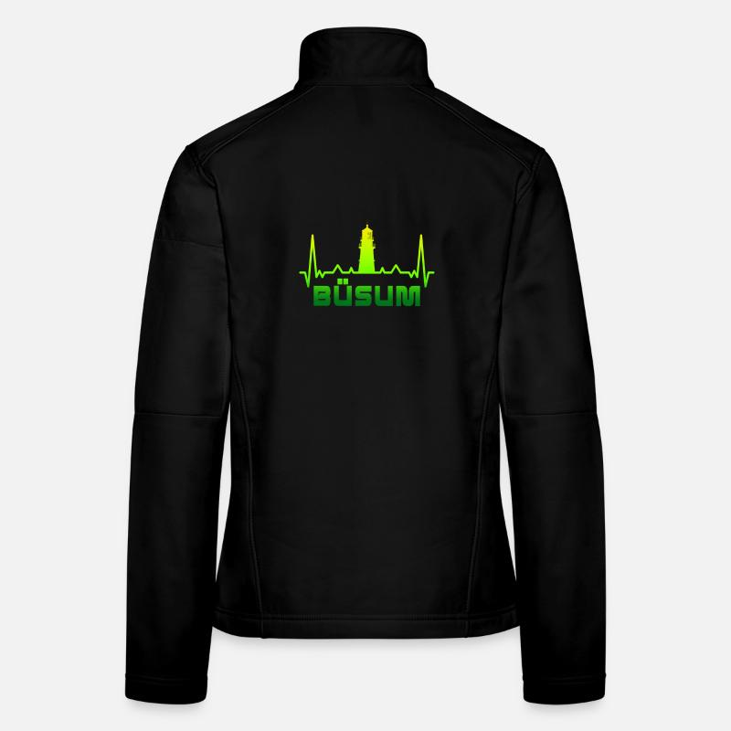 Büsum Leuchtturm Design / Geschenkidee - Frauen Softshelljacke - Schwarz