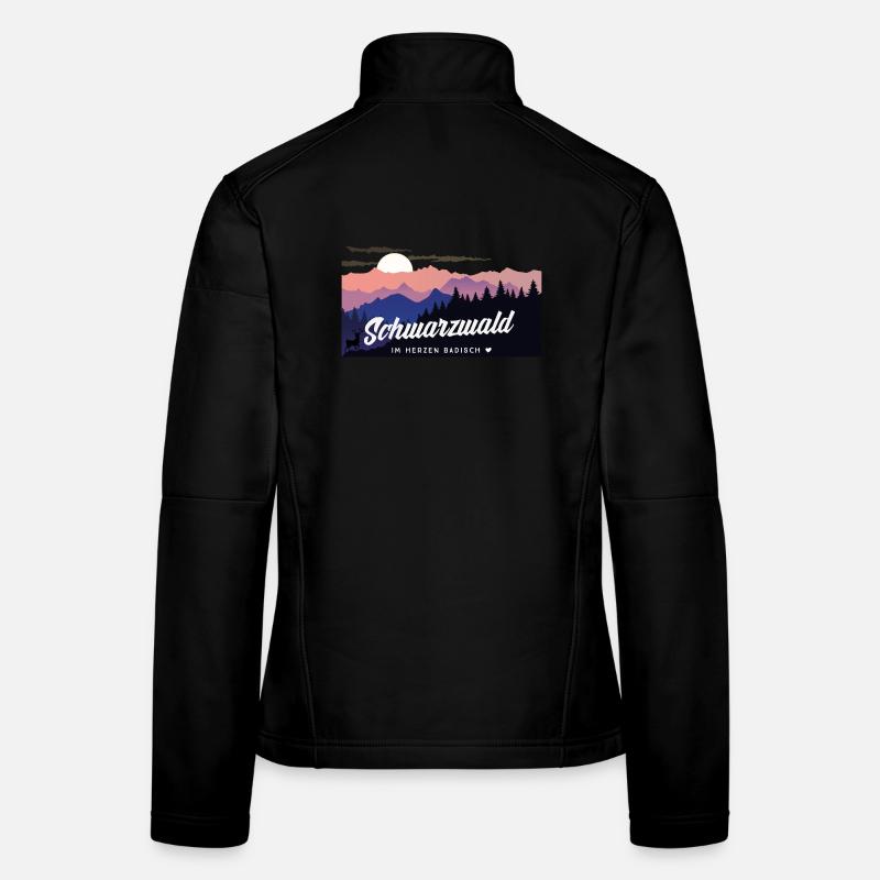 Schwarzwald - im Herzen Badisch - Frauen Softshelljacke - Schwarz