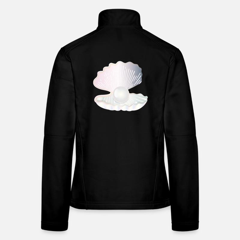 iridescent open shell with large pearl Women's Softshell Jacket