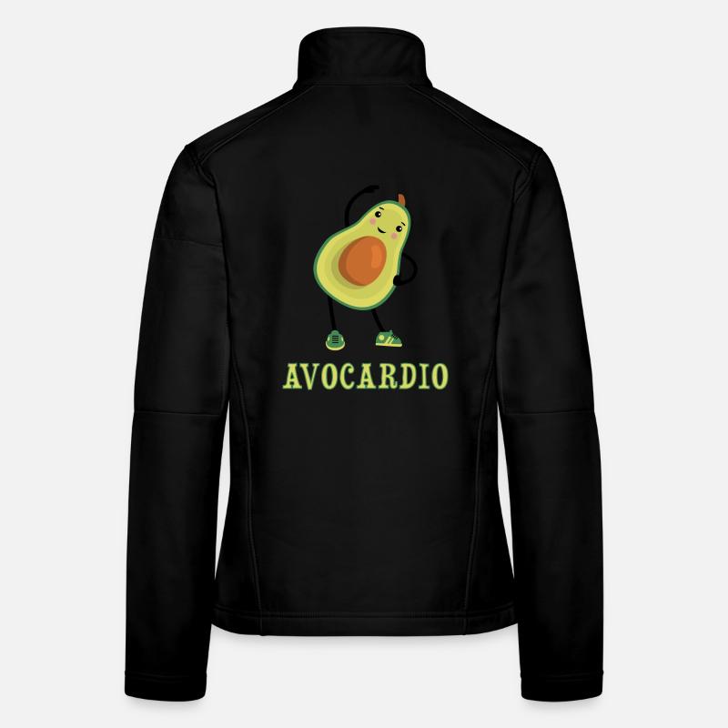 Avocardio lustig - Frauen Softshelljacke - Schwarz