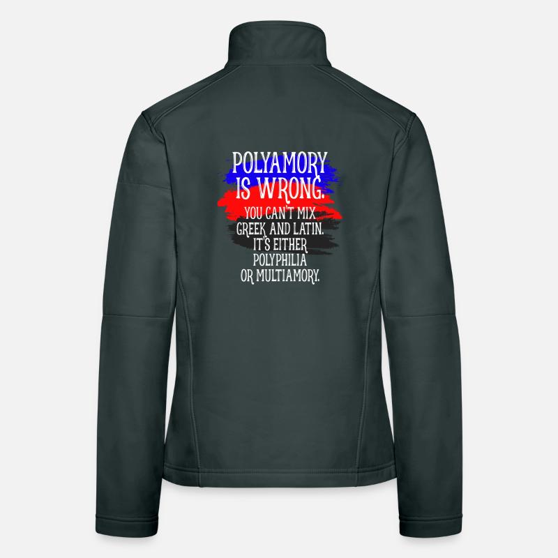 Polyamour Is Wrong Polyamour disant polyamour Veste en tissu softshell Femme