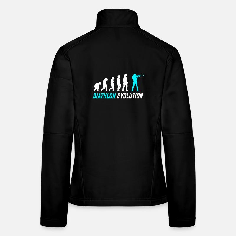 Evolution Biathlon Design / Geschenkidee Frauen Softshelljacke