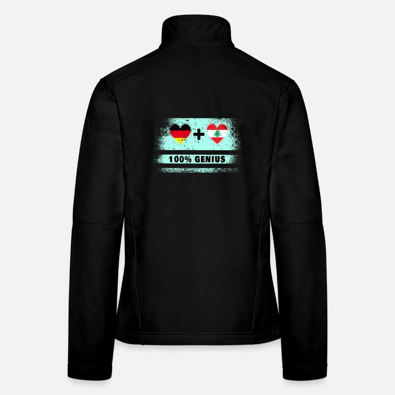 Deutschland und Libanon 100% Genial / Geschenk - Frauen Softshelljacke - Schwarz