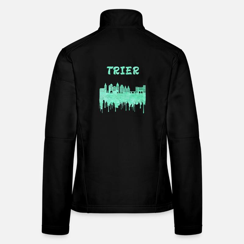 Trier Syline Design / Geschenkidee - Frauen Softshelljacke - Schwarz
