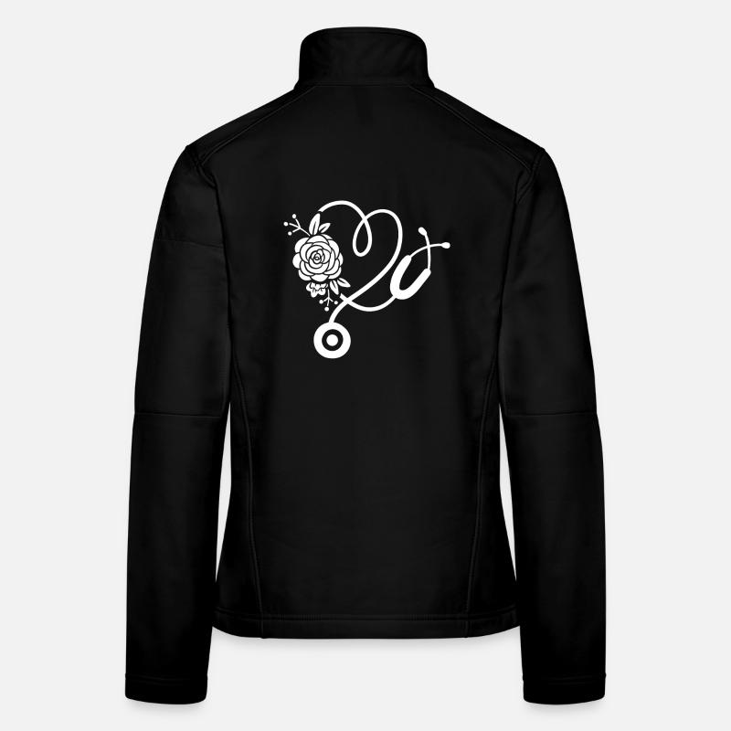 Stethoskop Blume Herz Doktor Krankenschwester Frauen Softshelljacke
