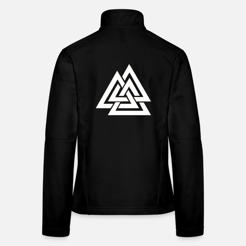 Valknut Wikinger - Frauen Softshelljacke - Schwarz