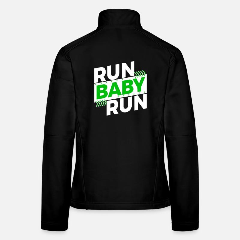 Running Jogging Race Training Endurance Saying Fun Women's Softshell Jacket