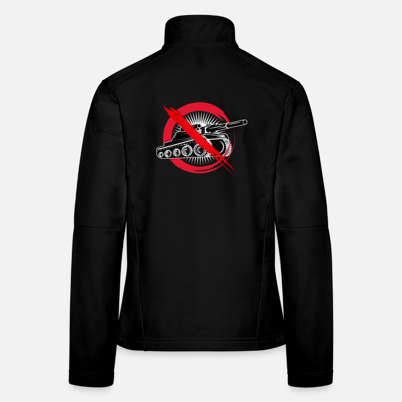 Panzer Fahrzeug durchgestrichen - No War - Frauen Softshelljacke