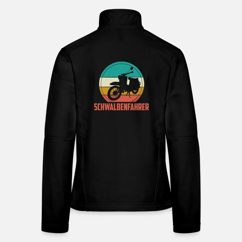 Schwalbe Moped Mofa DDR Schwalbenfahrer Geschenk Frauen Softshelljacke