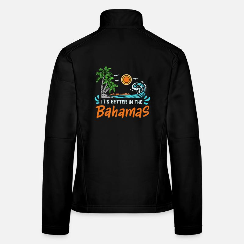 Bahamas Retro 80's Summer Summer Vacation Women's Softshell Jacket