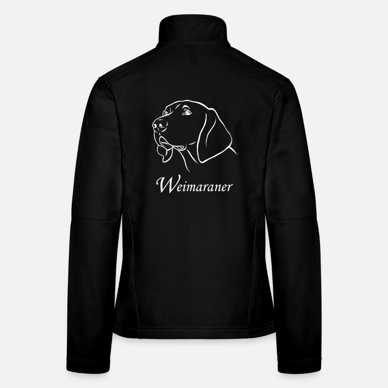 Portrait de Weimaraner Veste en tissu softshell Femme