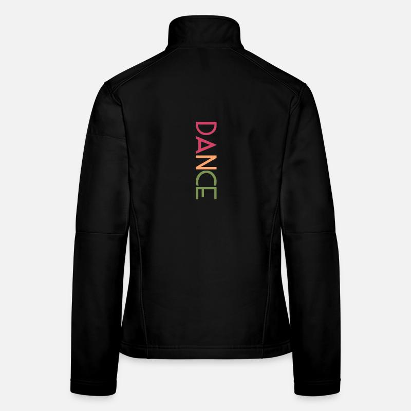 DANCE Design - Art coloré de lettres Veste en tissu softshell Femme