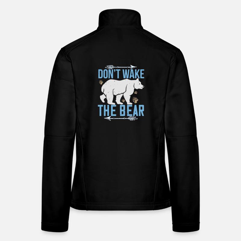 Don't Wake Up the Bear Design Women's Softshell Jacket