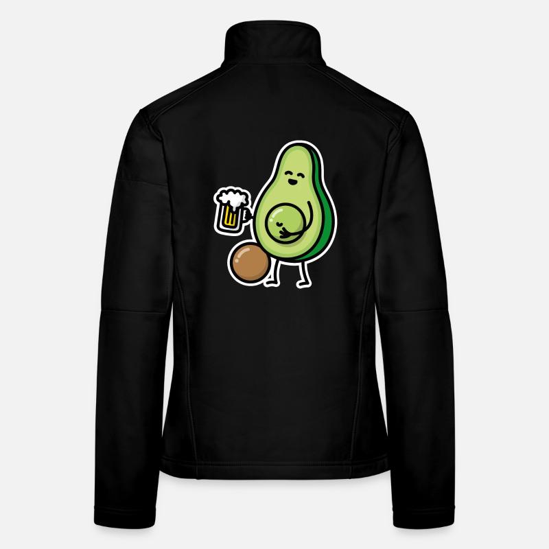 Lustiges Avocadobierbauch lustiges Biertrinkergeschenk Frauen Softshelljacke