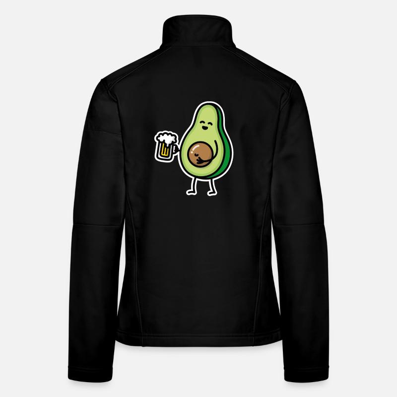Lustige Avocado Bier Bierbauch Avocado-Grube Keto Frauen Softshelljacke