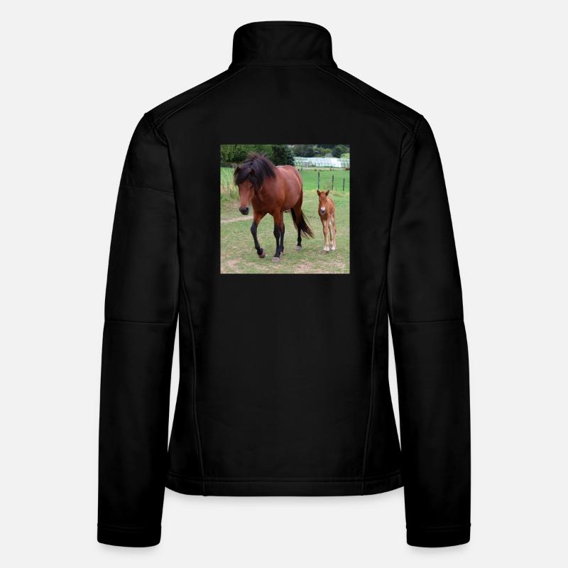 Affiche Cheval Cheval Veste en tissu softshell Femme