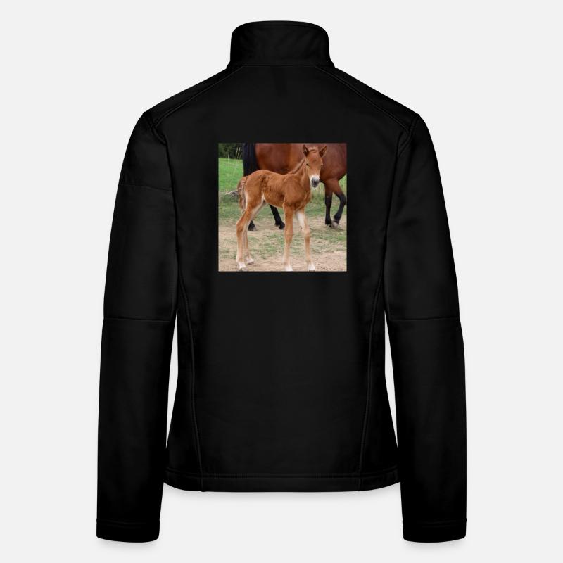 Affiche Cheval Cheval Veste en tissu softshell Femme
