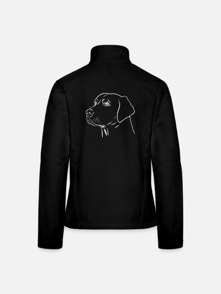 Labrador Retriever Portrait - Women's Softshell Jacket - black - Back