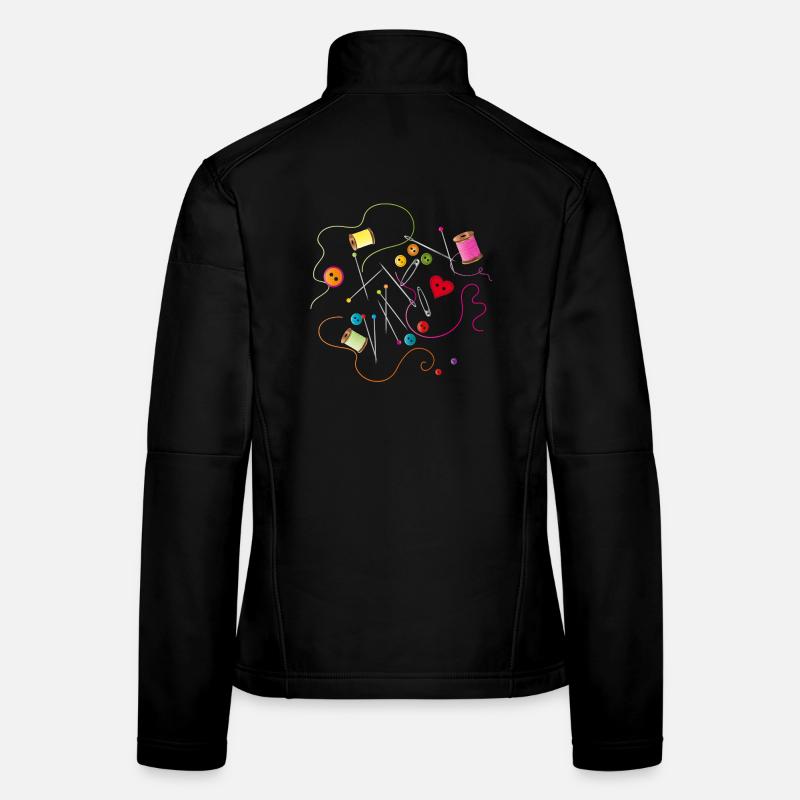 Sewing utensils buttons, needle, thread and sewing thread Women's Softshell Jacket