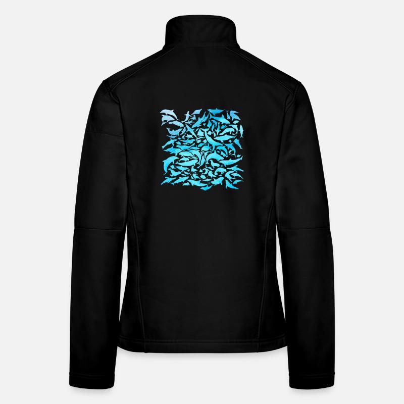 Meeresbwohner Design mit Fischen / Geschenkidee Frauen Softshelljacke