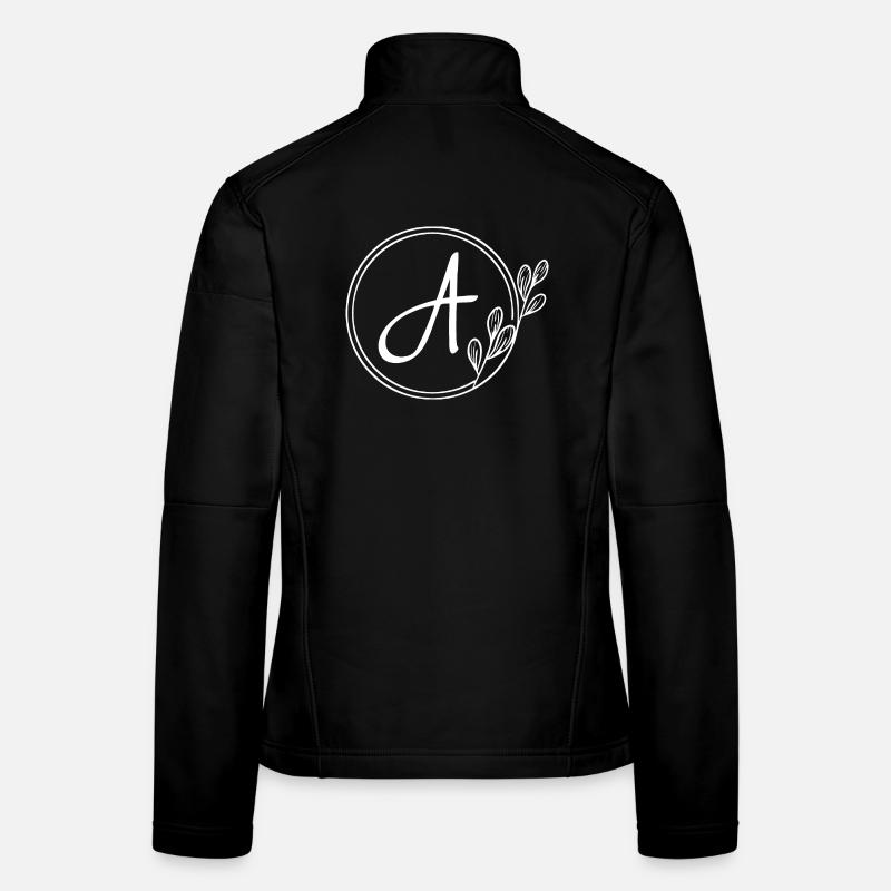 Hand Drawn Plant Monogram with Style A Women's Softshell Jacket