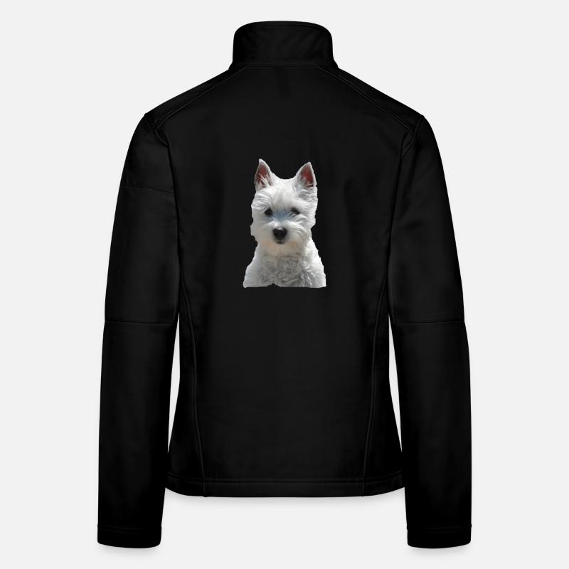 Chien westi mignon chiens petit chien Veste en tissu softshell Femme
