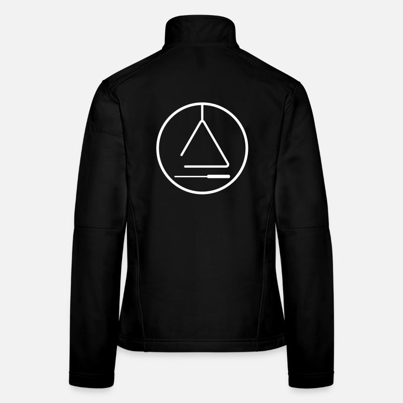 Logo triangle élégant minimal pour les batteurs Veste en tissu softshell Femme