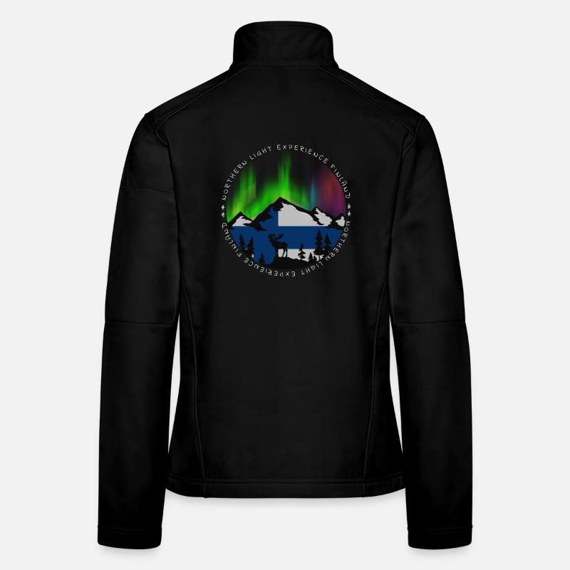 Conception de l’expérience des aurores boréales Veste en tissu softshell Femme