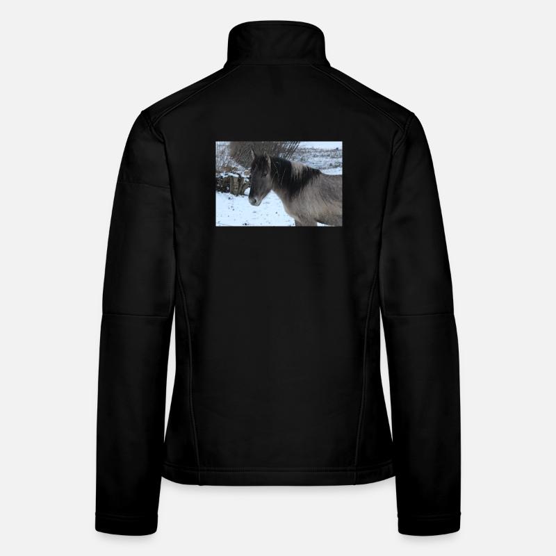 Affiche Cheval Cheval Veste en tissu softshell Femme