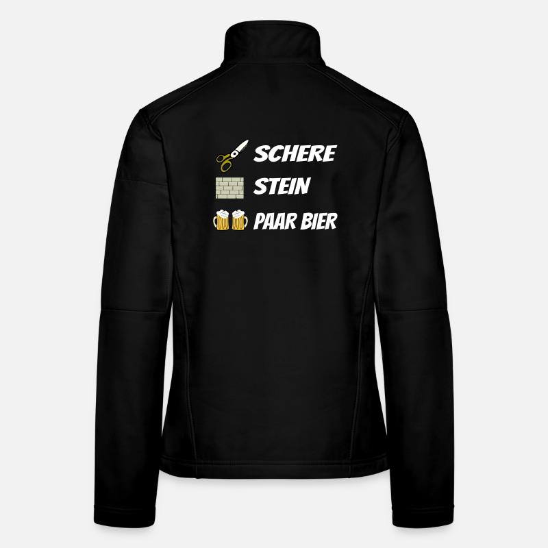 Schere , Stein, Paar Bier Frauen Softshelljacke