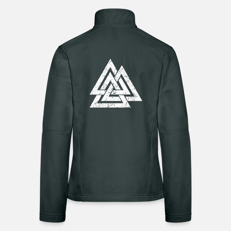 Valknut Symbol - Vikings Celts Germanic Peoples - Viking Women's Softshell Jacket