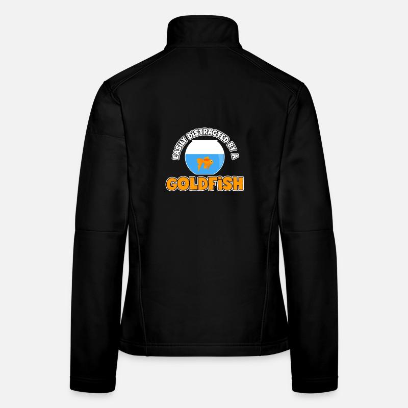 Easily distracted by a goldfish - aquarium Women's Softshell Jacket