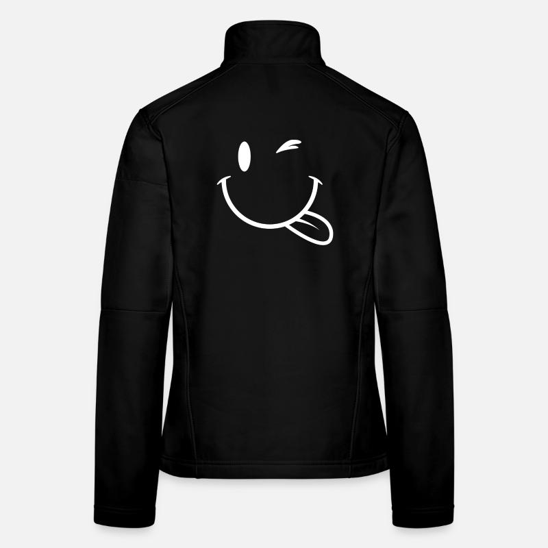 Smile Smilies Emojis Emoticons Motivation Lächeln Frauen Softshelljacke