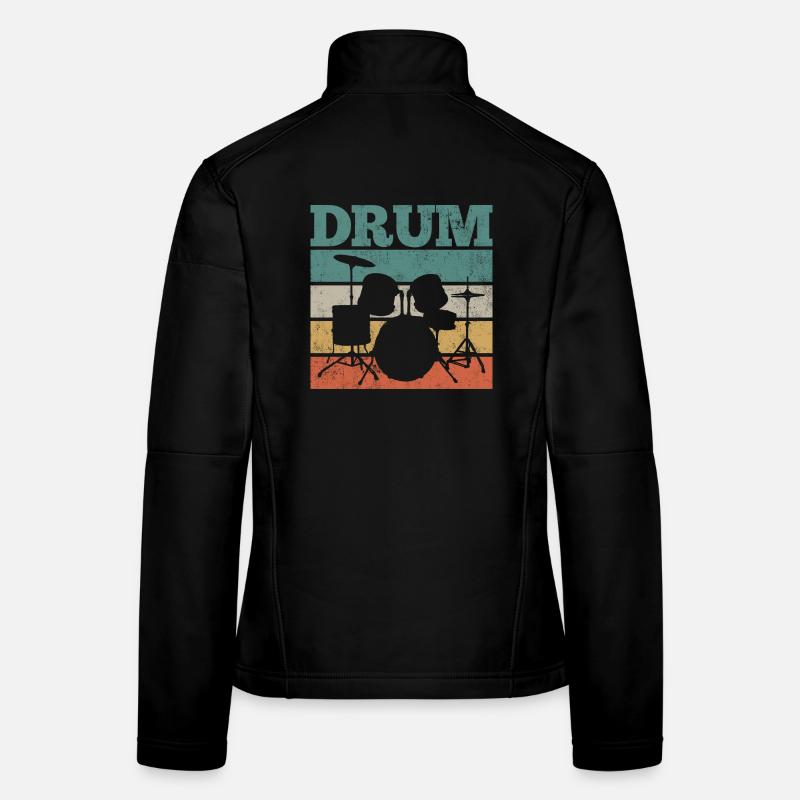 Drums Drums Drummers Drums - Women's Softshell Jacket - black