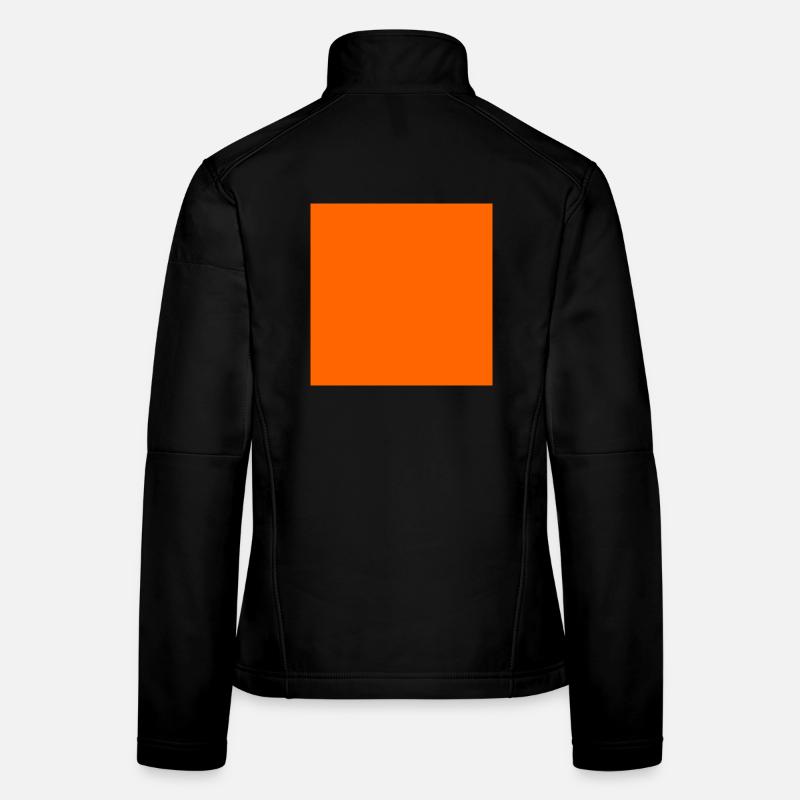 Color Block Pattern in Warm Orange Tones Women's Softshell Jacket