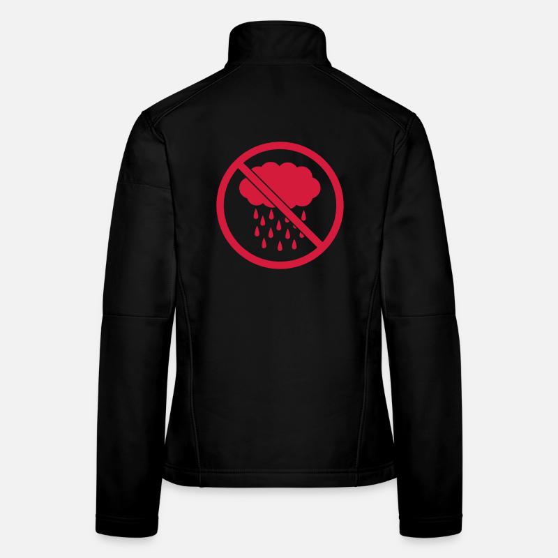 Verboten Schild Regen - Frauen Softshelljacke - Schwarz