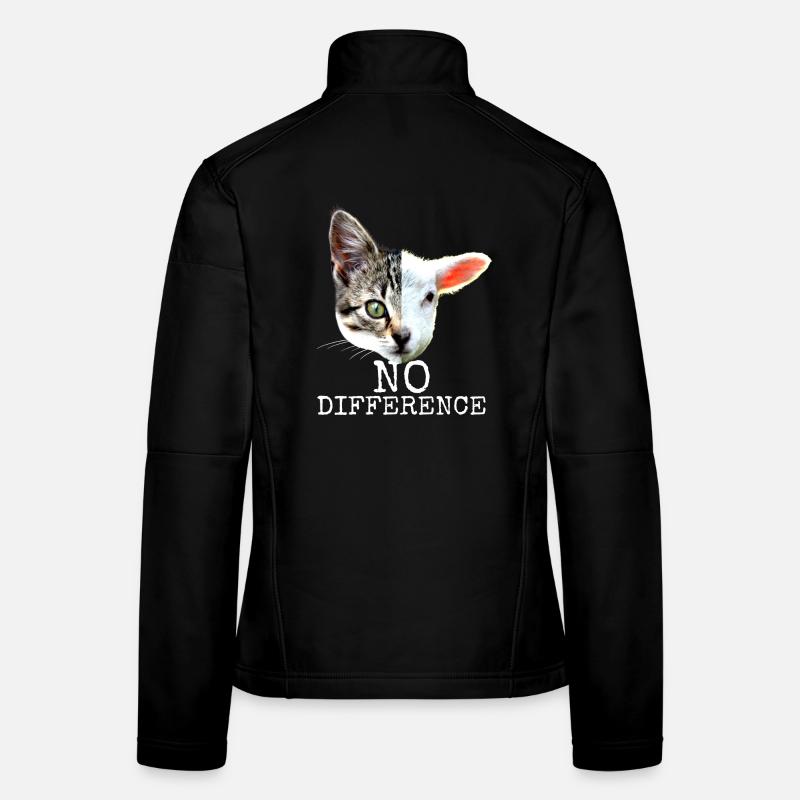 No Difference Pro Végétal pro rengaine Végétarien Chats Veste en tissu softshell Femme