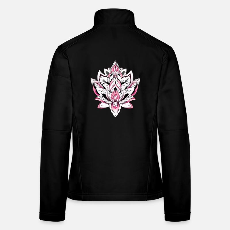 Lotus Mandala Rosa Farbe Frauen Softshelljacke