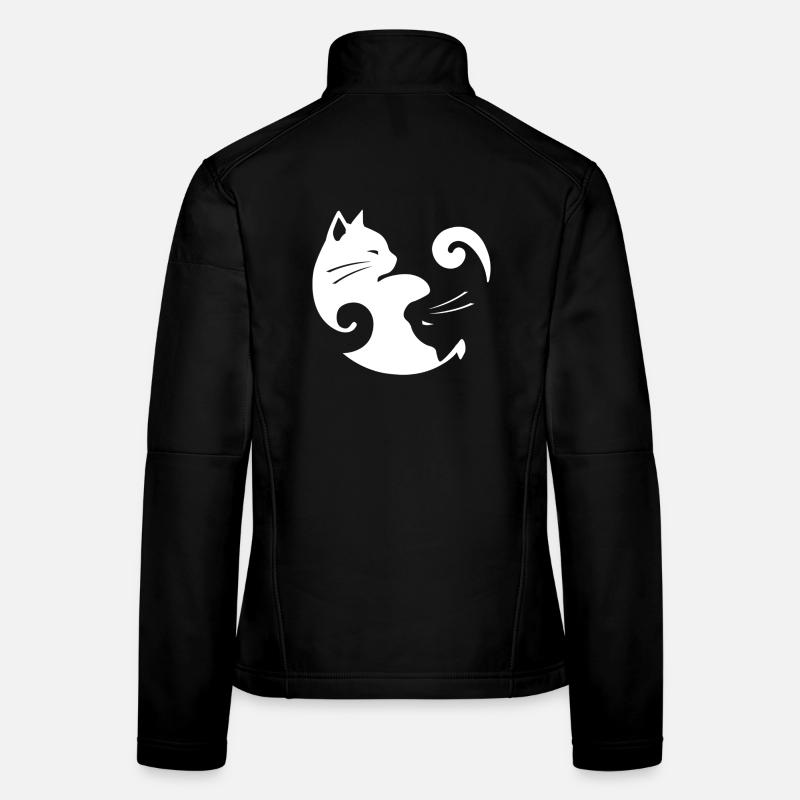 Yin Yang Cat Balance Women's Softshell Jacket
