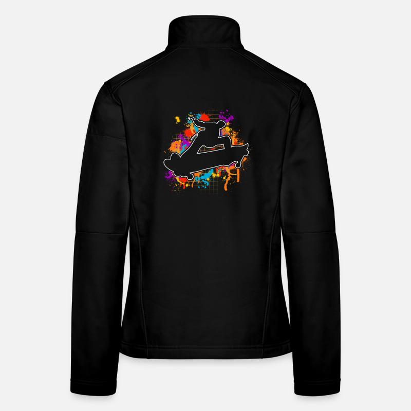 Skater - Frauen Softshelljacke - Schwarz
