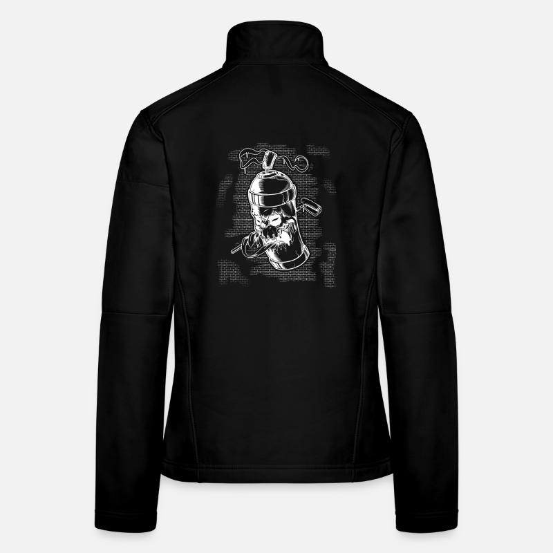 Graffiti Sprühdose - Frauen Softshelljacke - Schwarz