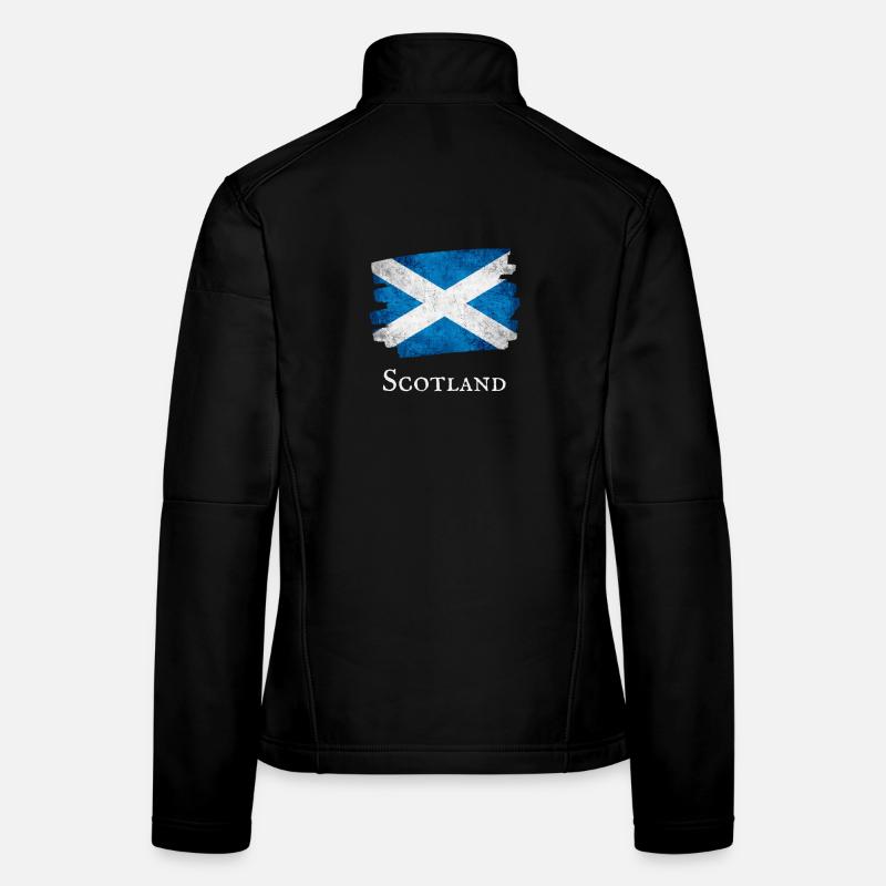 Drapeau grunge de l’Écosse Veste en tissu softshell Femme