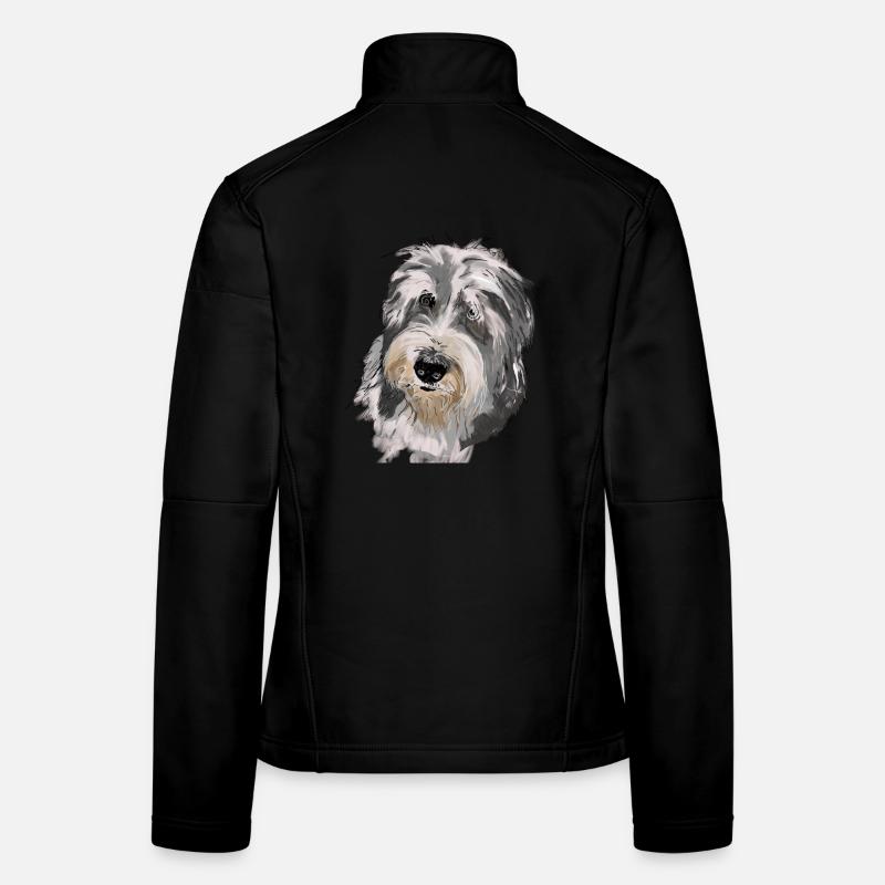 Collie barbu Veste en tissu softshell Femme