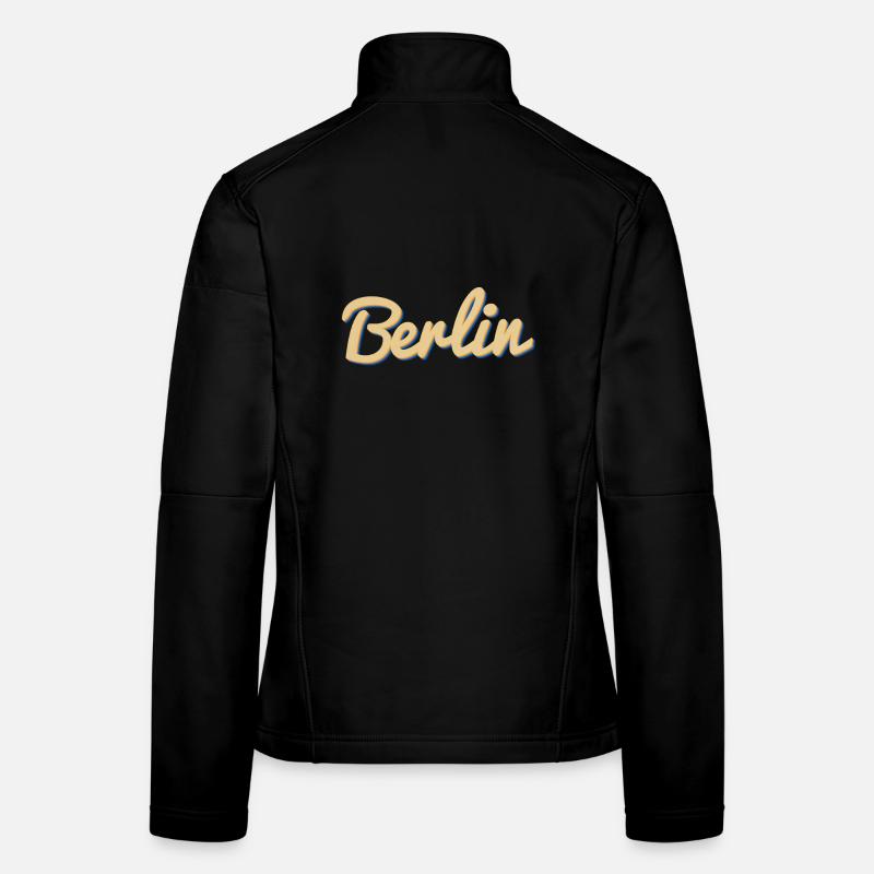 Mot-symbole Berlin Script Vintage Veste en tissu softshell Femme